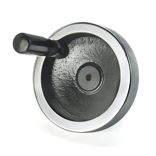 Morton Chrome Plated Dish Handwheel with Fold-Away Handle, 7.87" Diameter, Cast Iron We Design HW-73